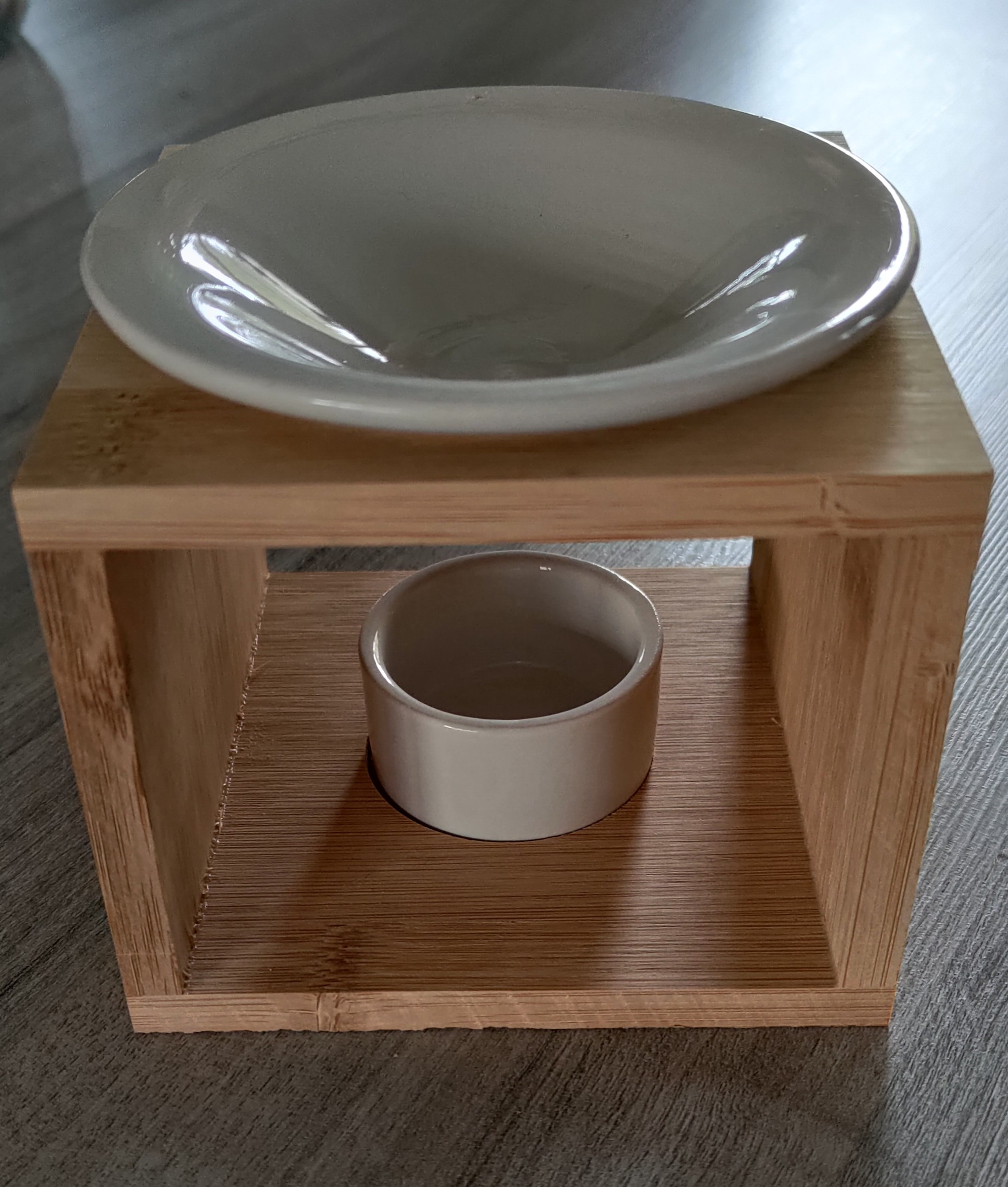 Fondant parfumé Brûle-Parfum en bois et céramique