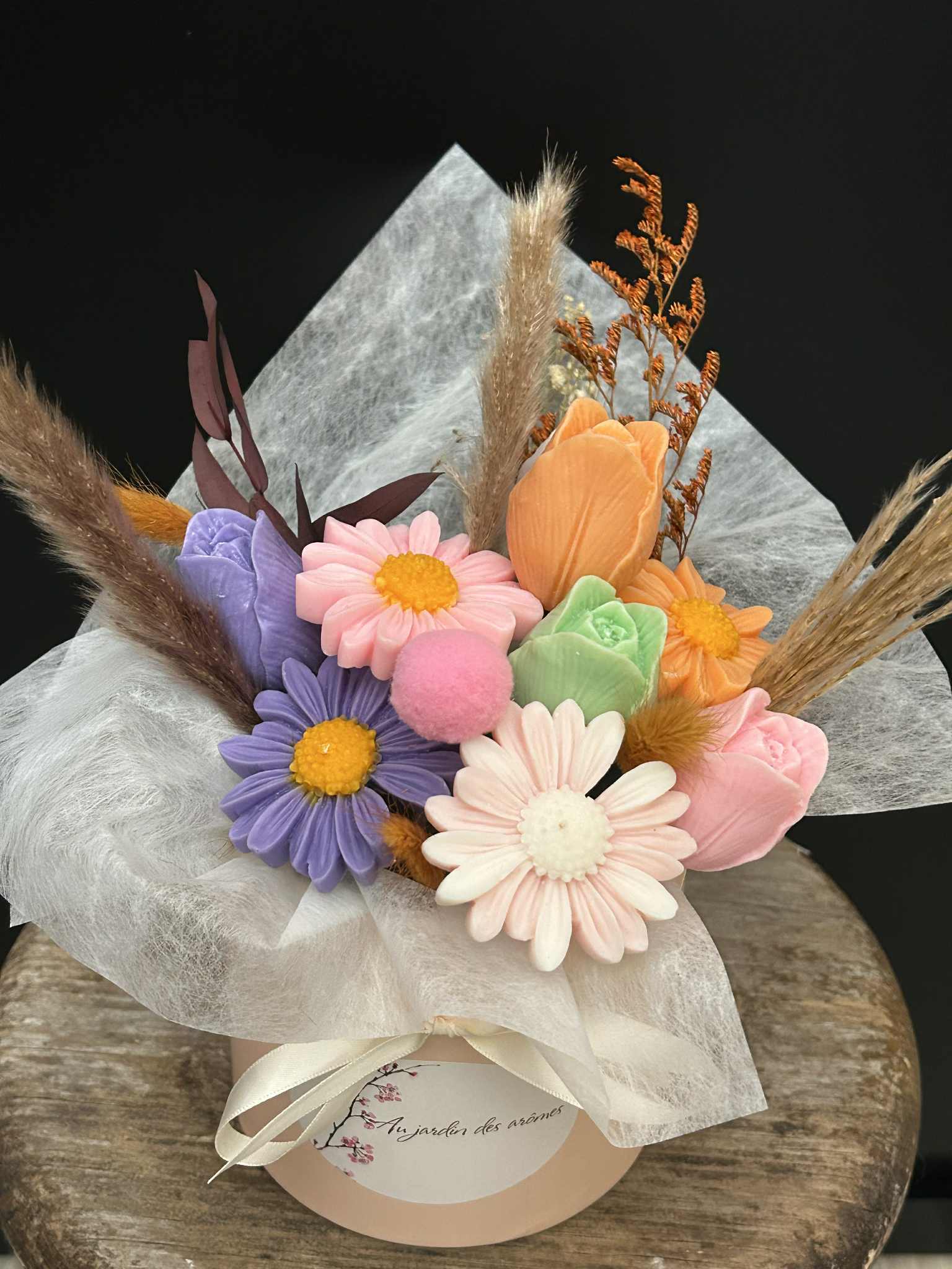 Fondant parfumé Bouquet floral tulipe et Marguerite