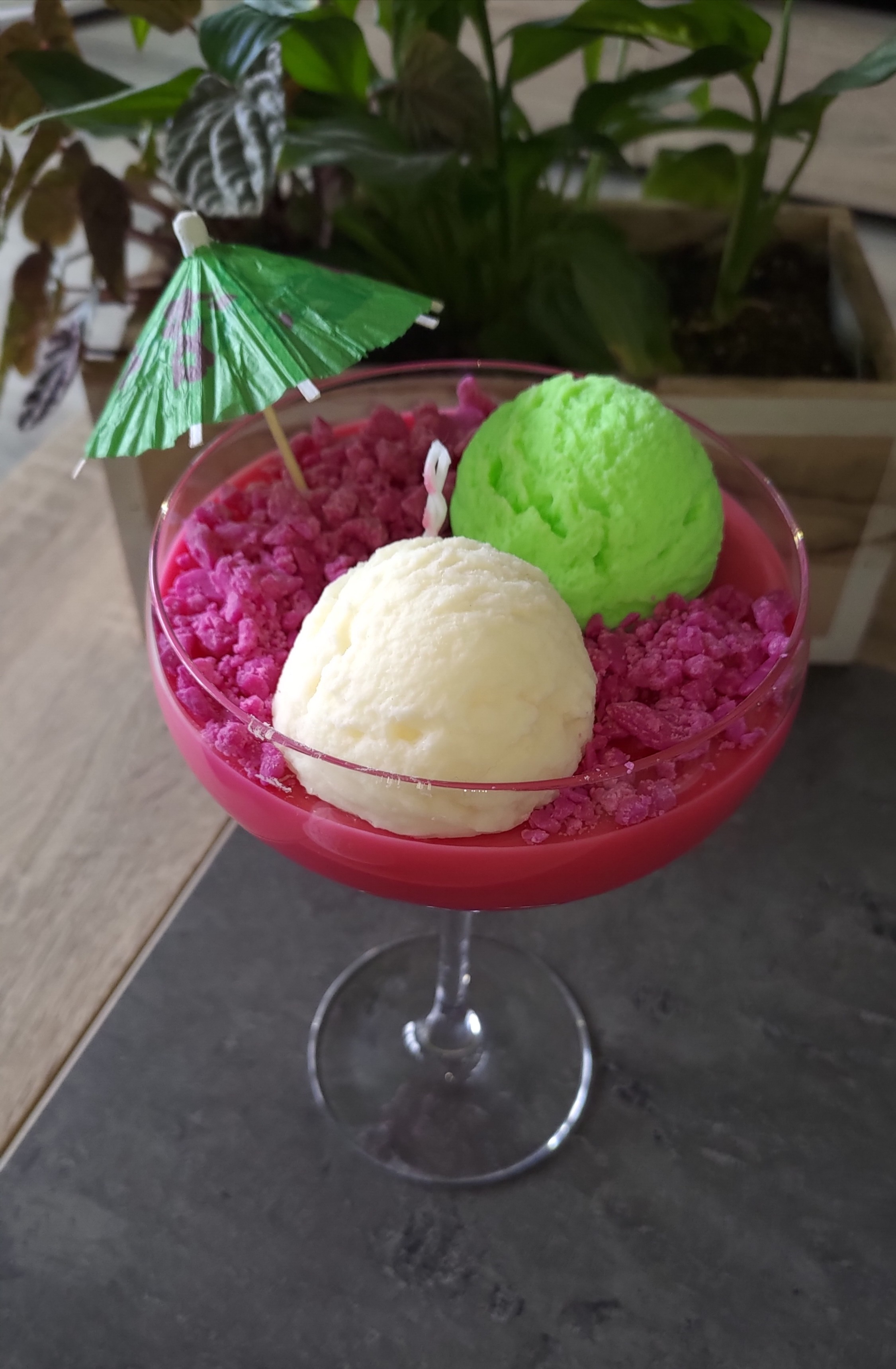 Fondant parfumé Bougie Coupe Glace 2 Boules