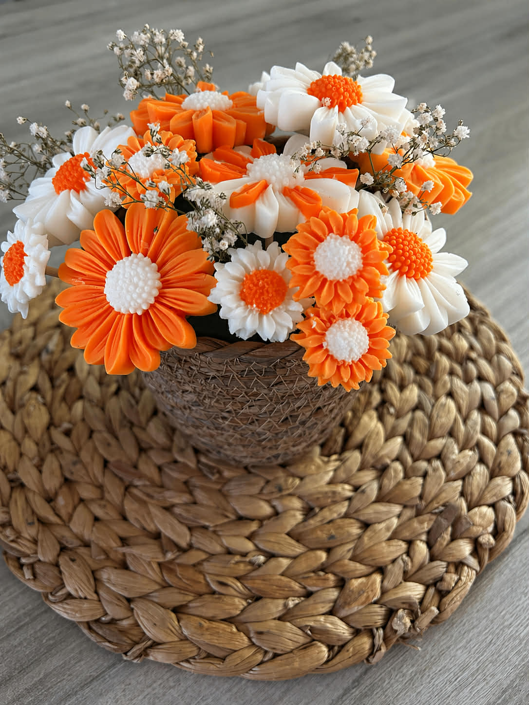 Fondant parfumé Bouquet printanier  orange